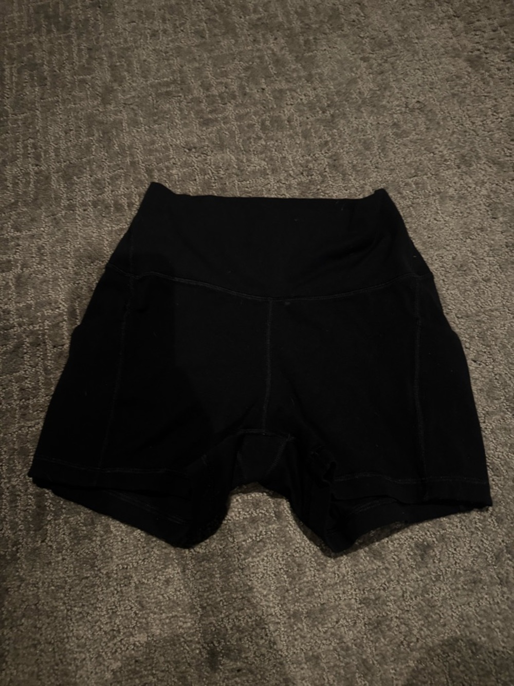Black Women's High-Waist Active Shorts